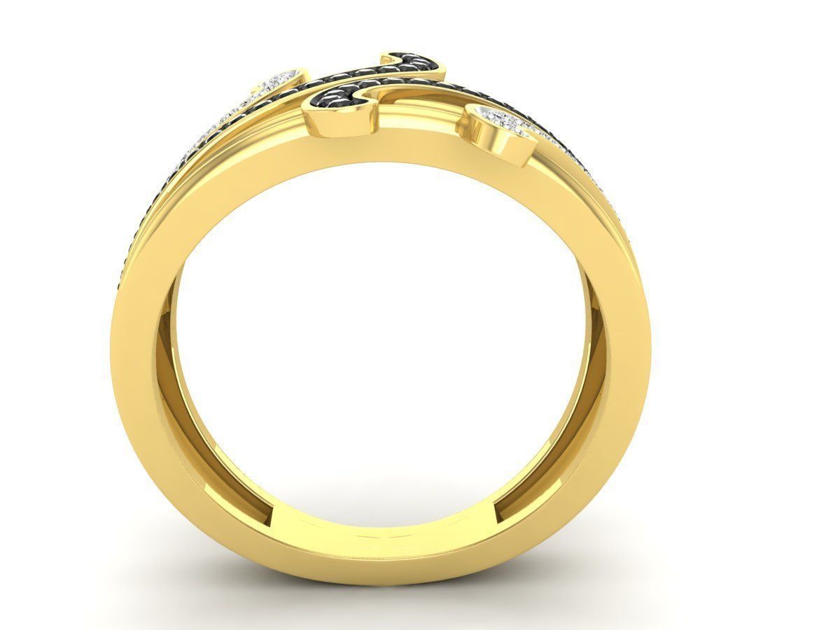 Diamond ring for woman 3D print model_8