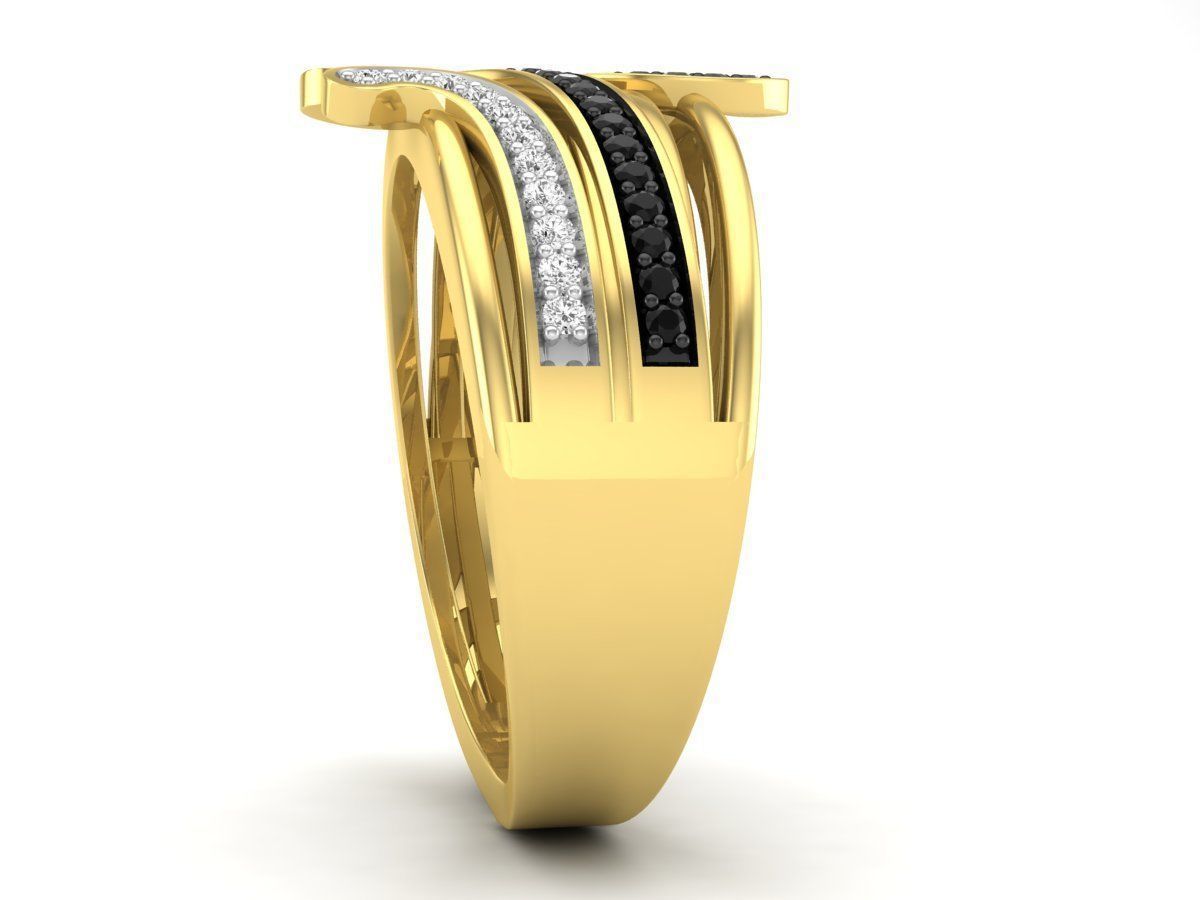 Diamond ring for woman 3D print model_10