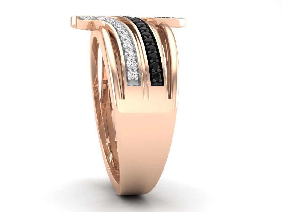 Diamond ring for woman 3D print model_9
