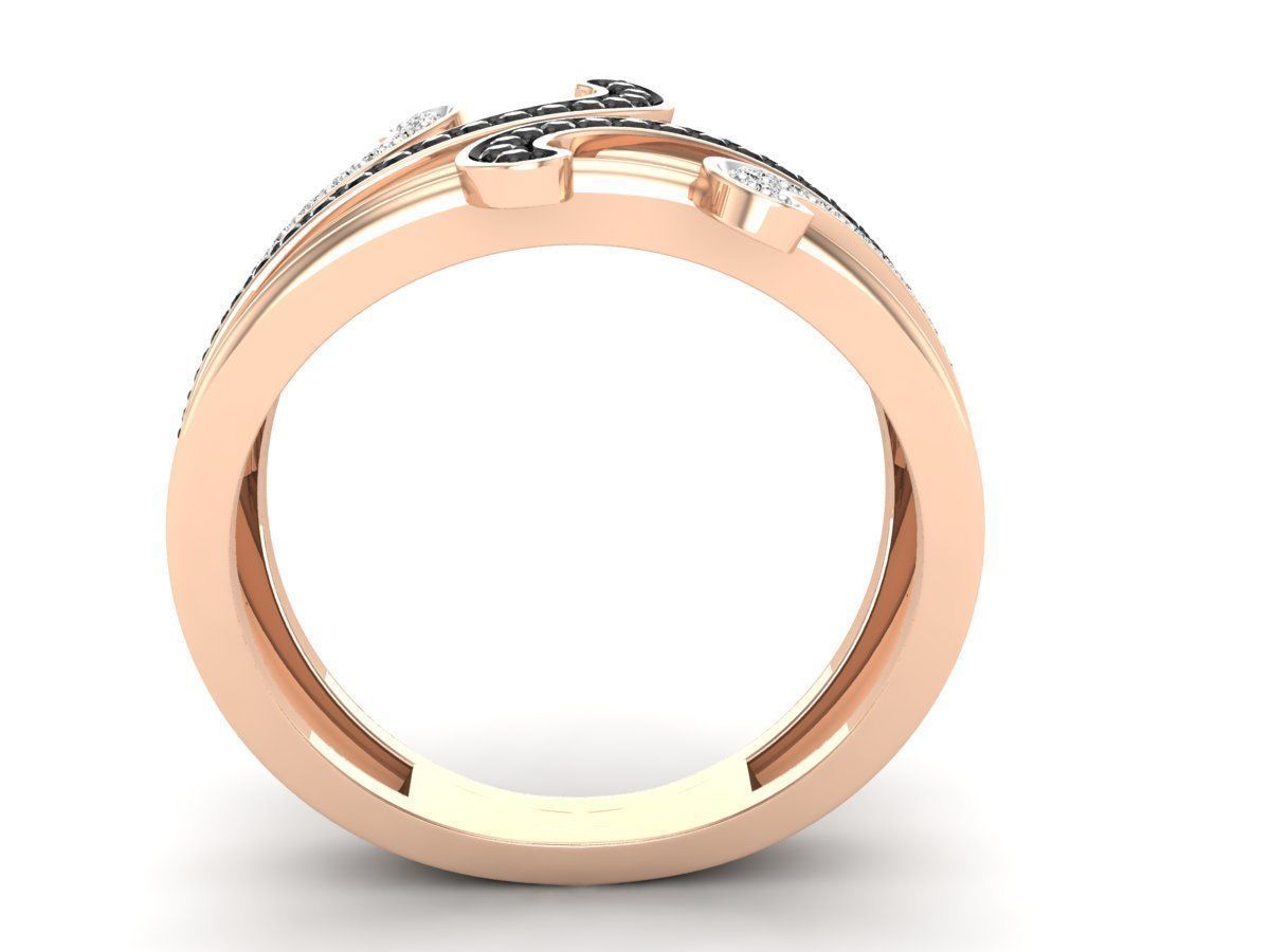 Diamond ring for woman 3D print model_7