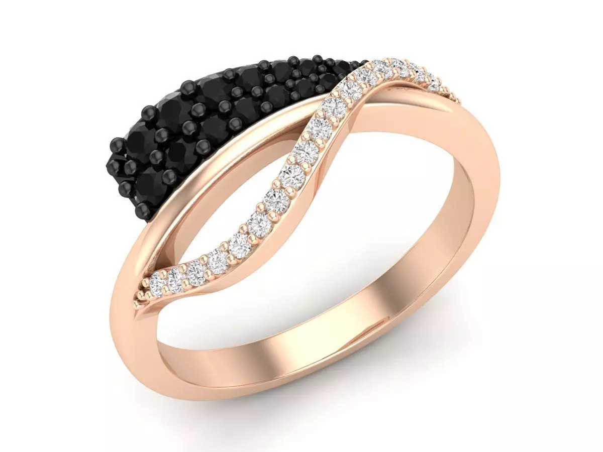 Diamond ring for woman 3D print model