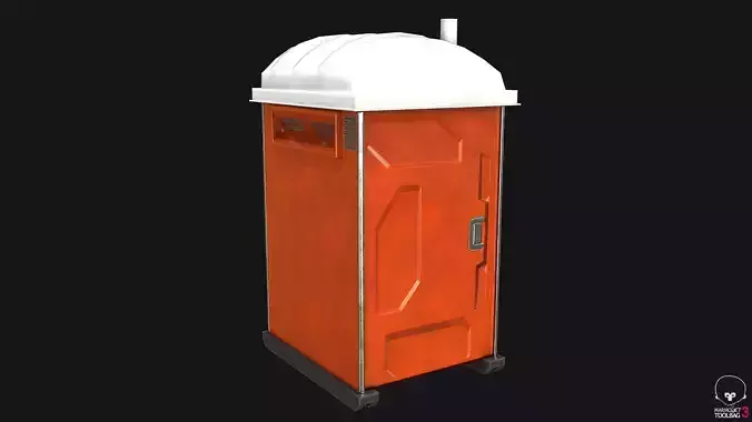 Portable Toilet PBR Low-poly 3D model