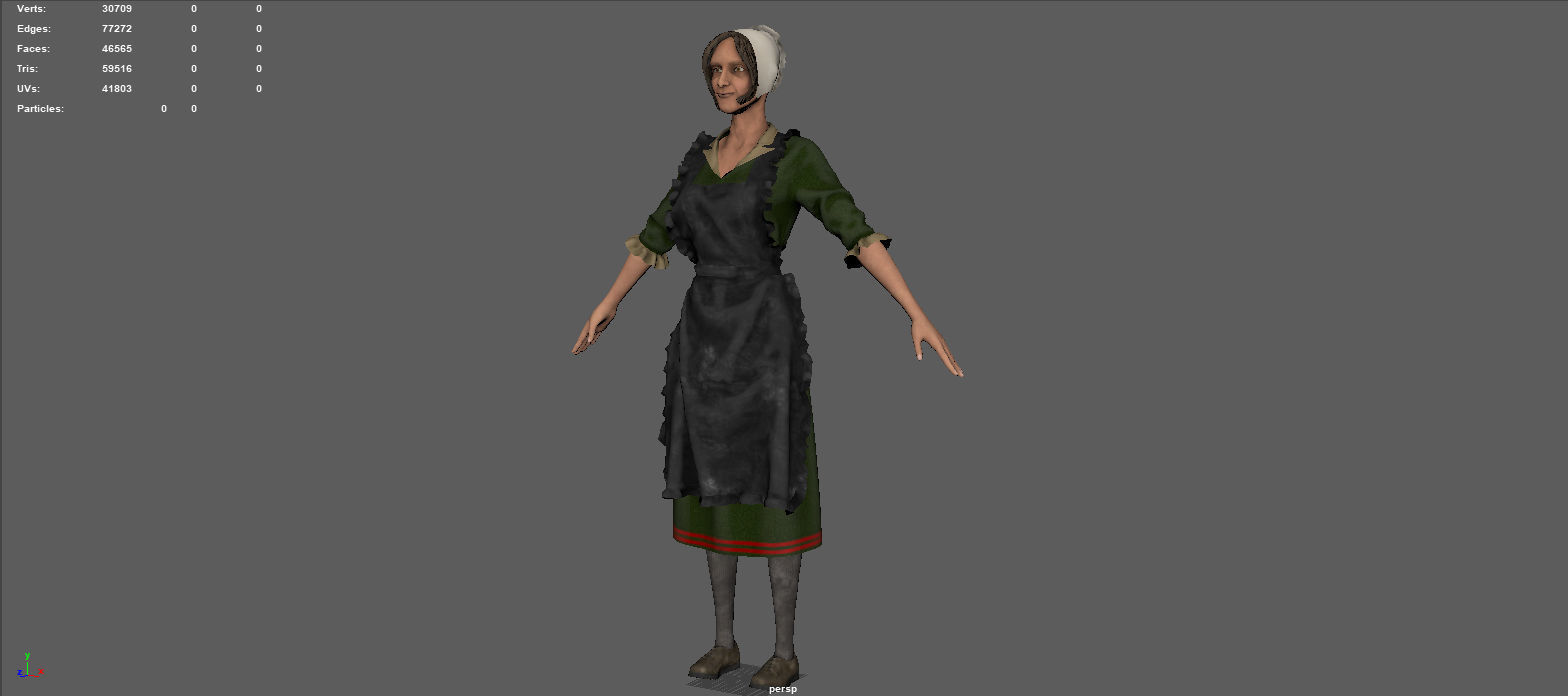 PEASANT WOMAN 3D model_6