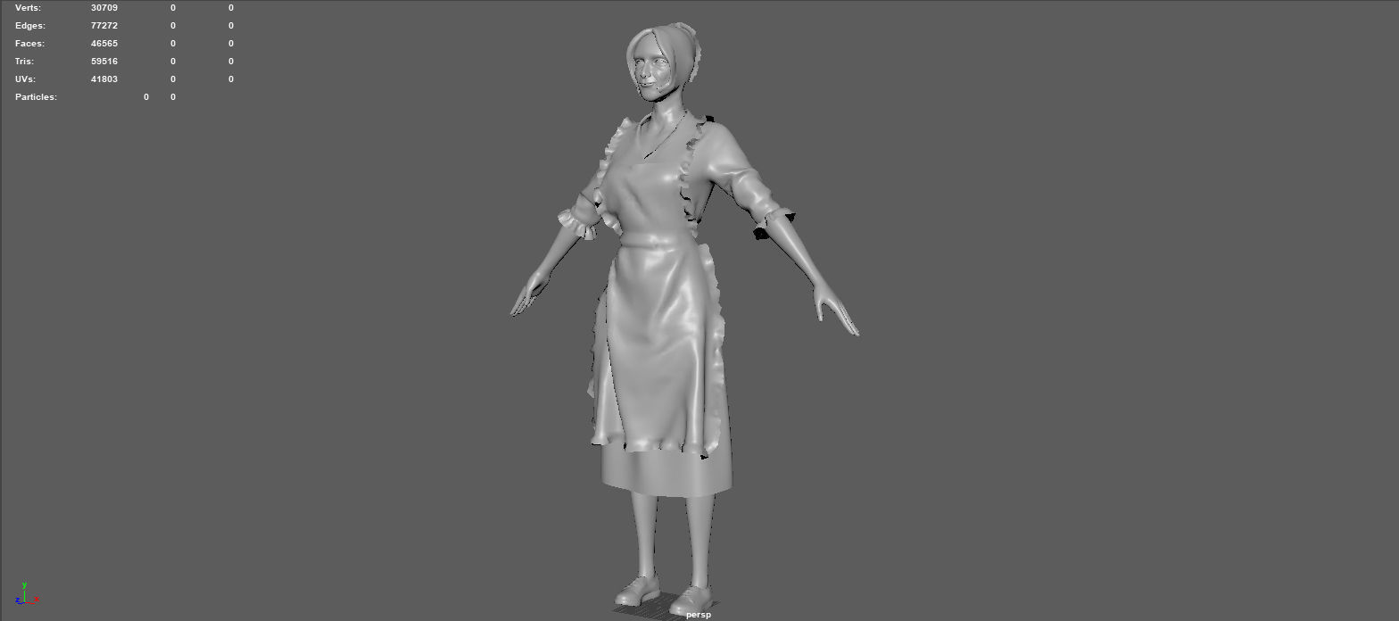 PEASANT WOMAN 3D model_7
