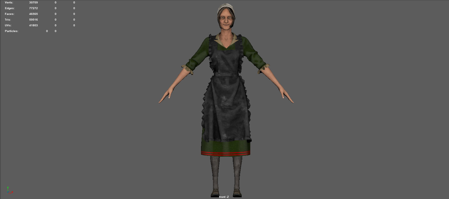 PEASANT WOMAN 3D model_14