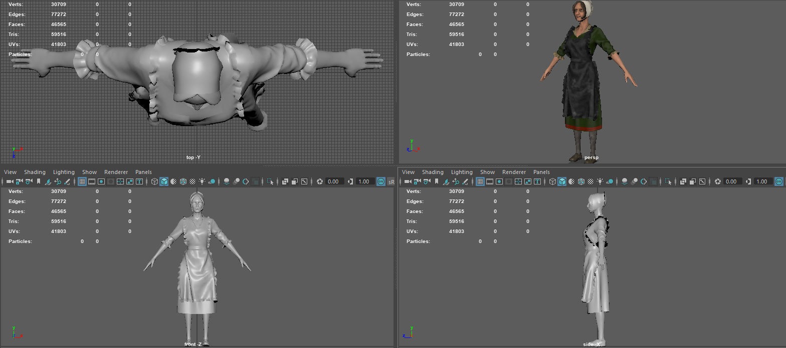 PEASANT WOMAN 3D model_10