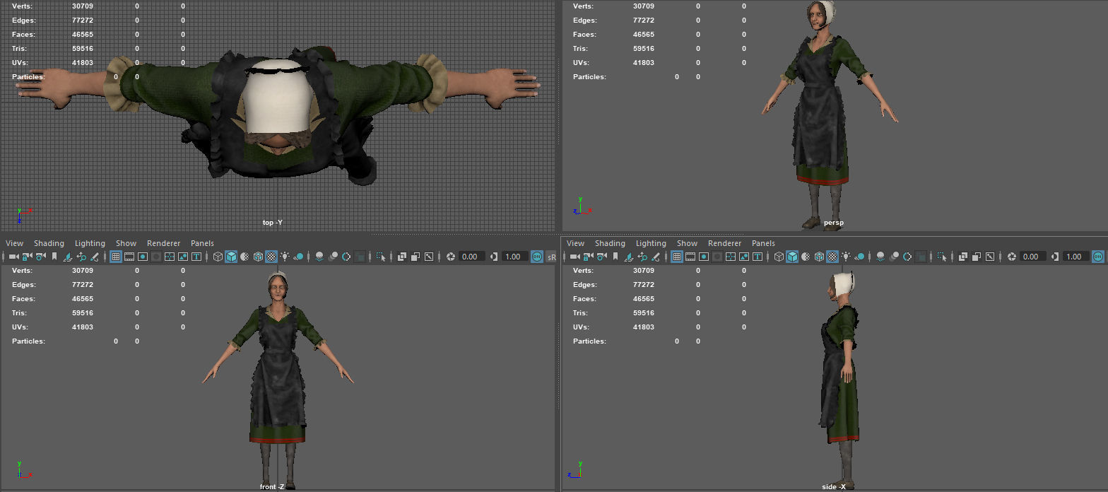 PEASANT WOMAN 3D model_9