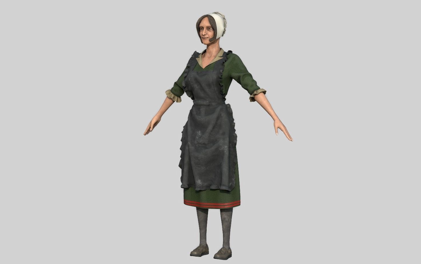 PEASANT WOMAN 3D model_2
