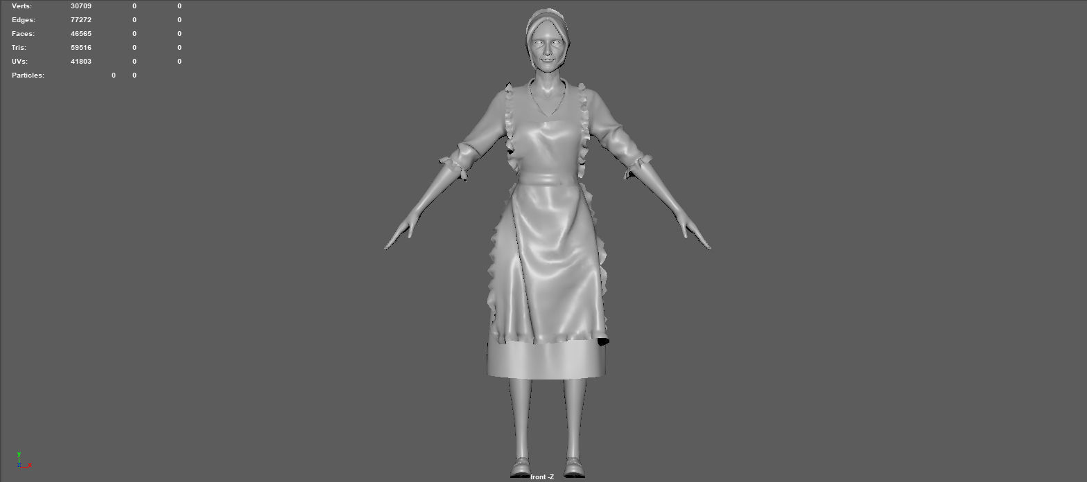 PEASANT WOMAN 3D model_12