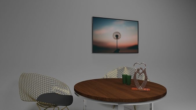 Metal Love statuette decor 3D model