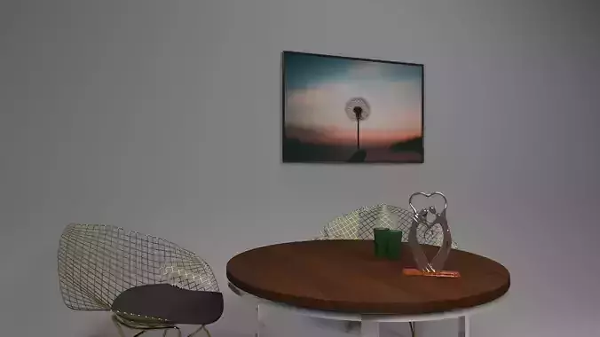 Metal Love statuette decor