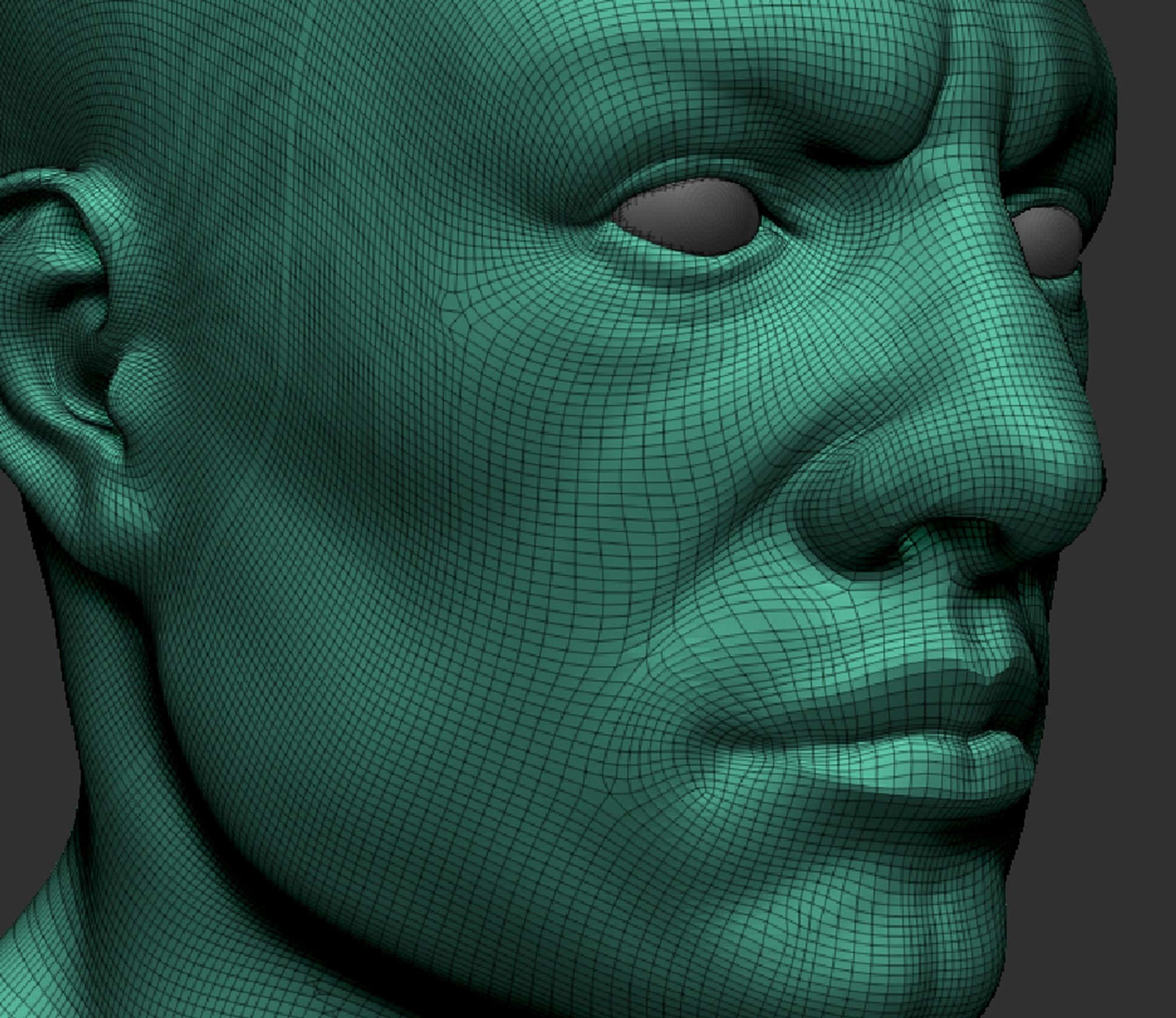 Male and Female Head Realistic Base Mesh 2 3D Model 3D model_9