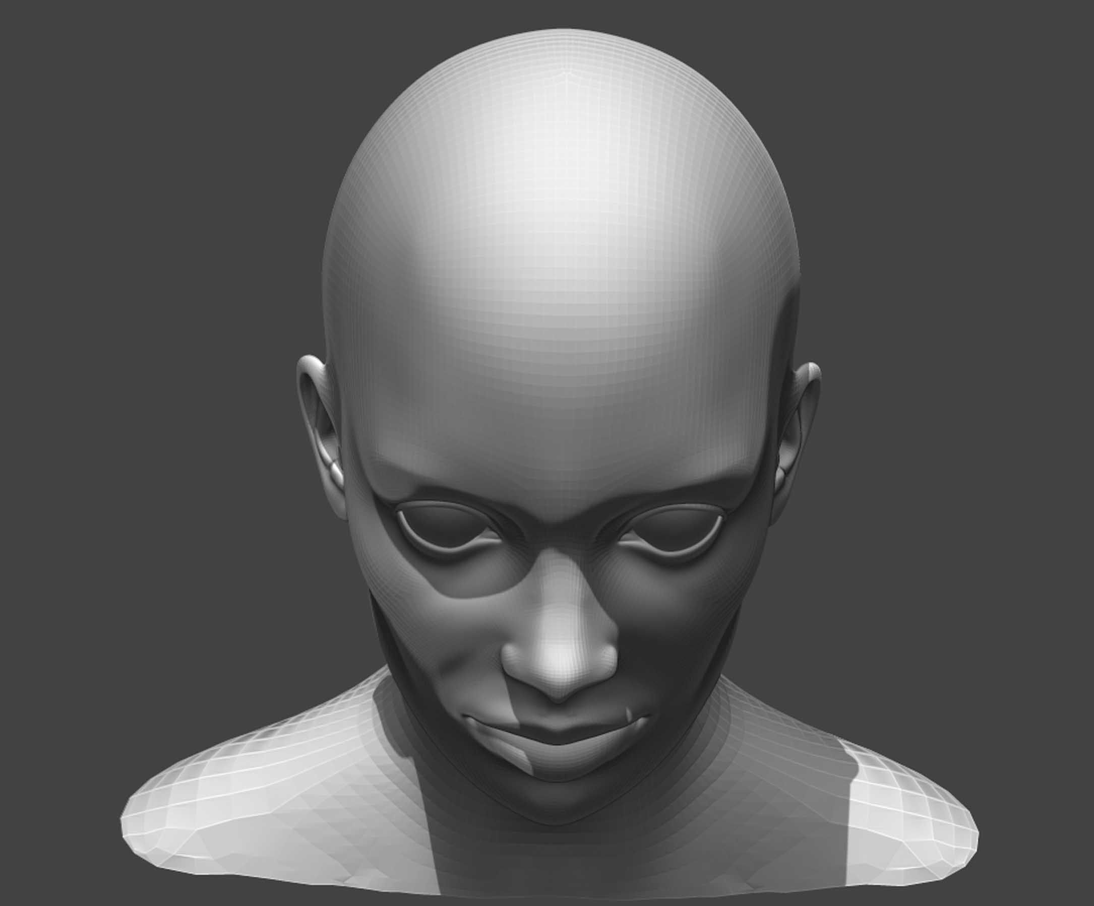 Male and Female Head Realistic Base Mesh 2 3D Model 3D model_20