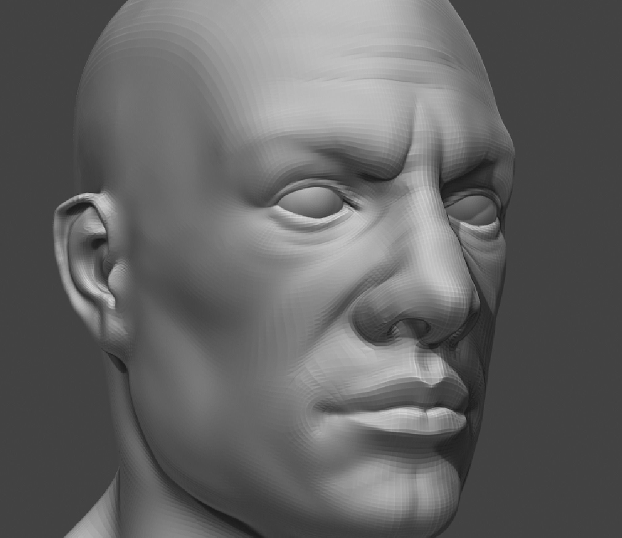 Male and Female Head Realistic Base Mesh 2 3D Model 3D model_19