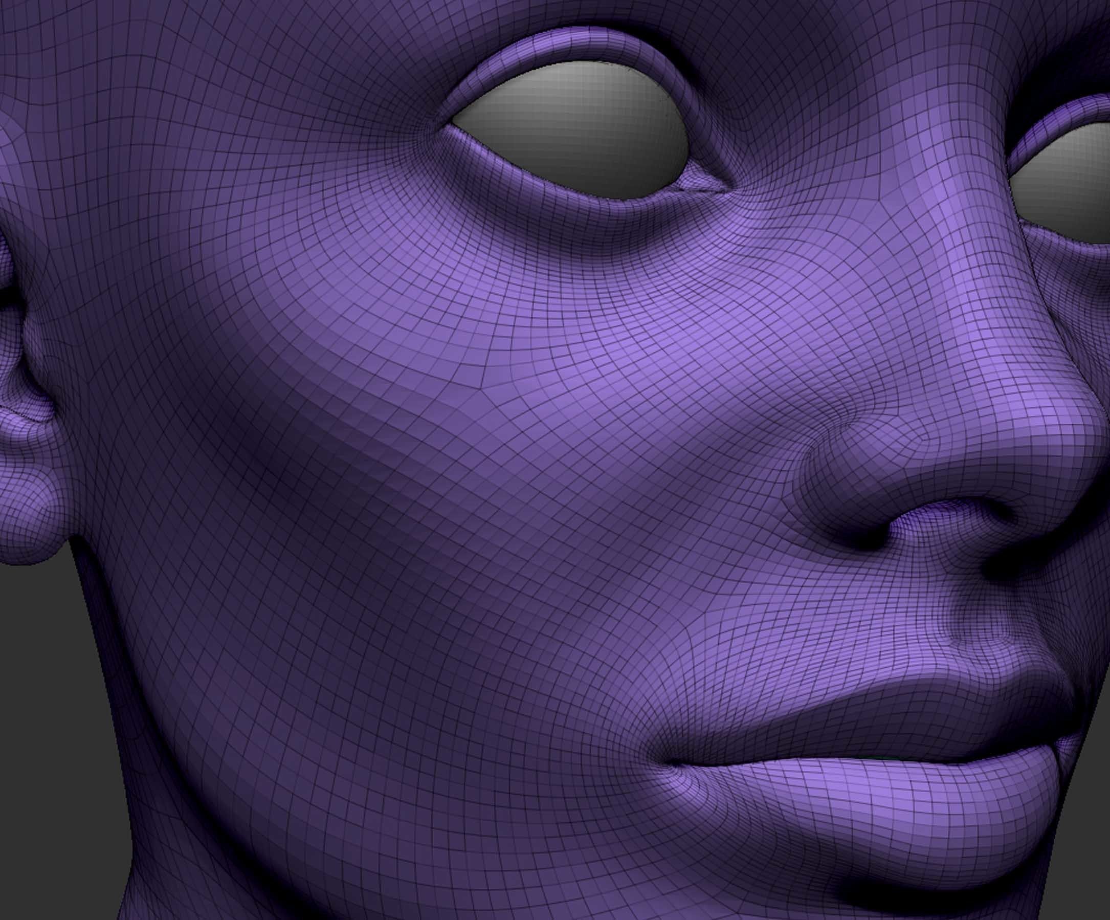 Male and Female Head Realistic Base Mesh 2 3D Model 3D model_8