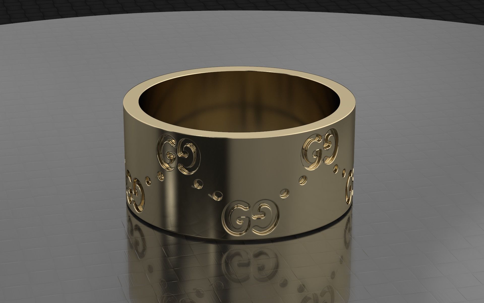 Gucci Ring 3D print model_1