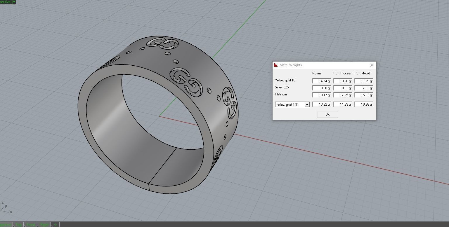 Gucci Ring 3D print model_4