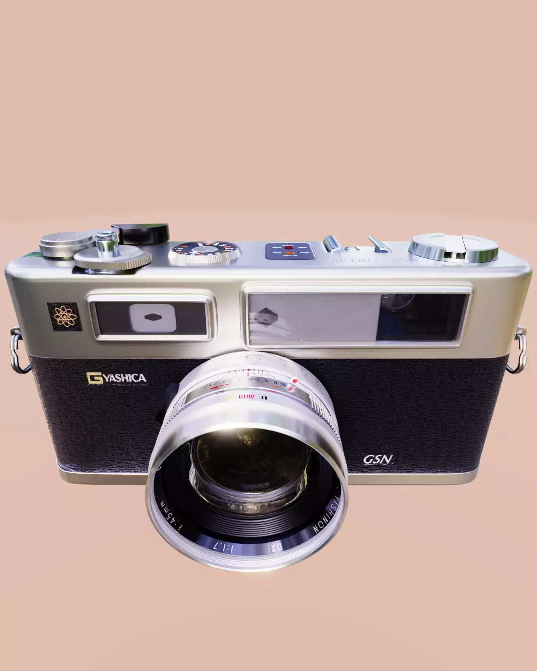 Photocamera Yashica Gsn 35 Modelo 3D Low-poly 3D model
