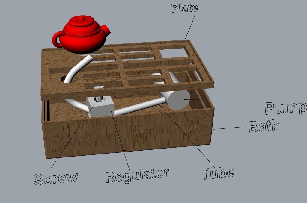 Fountain Tea ceremony 3D print model_2