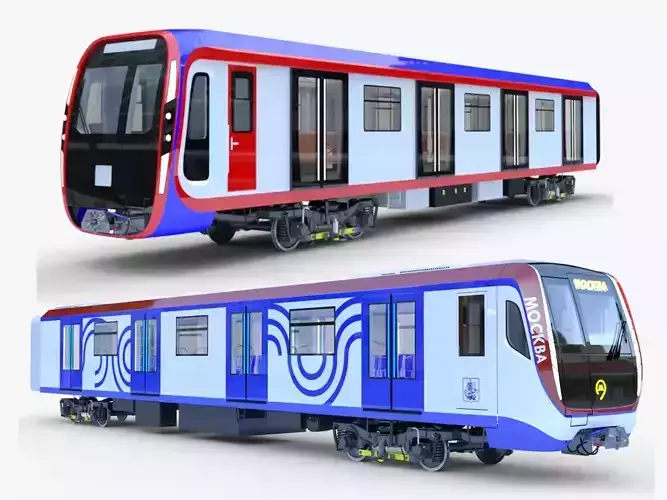 Moscow metro trains 3D Model Collection