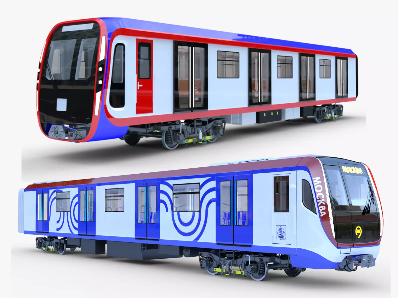 Moscow metro trains 3D Model Collection_0