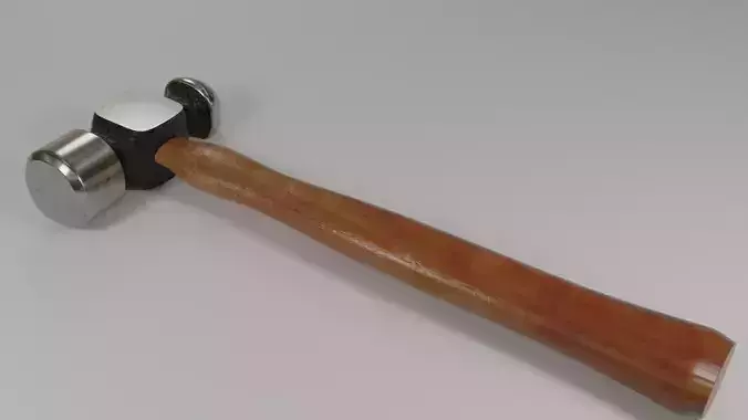 Hammer with wooden handle