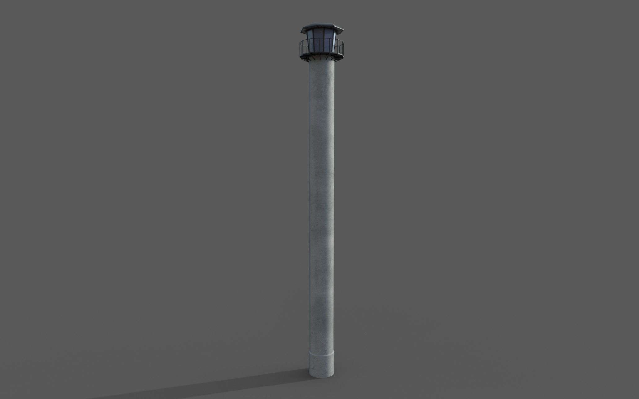 Lookout tower high sightseeing or lighthouse Low-poly 3D model_4