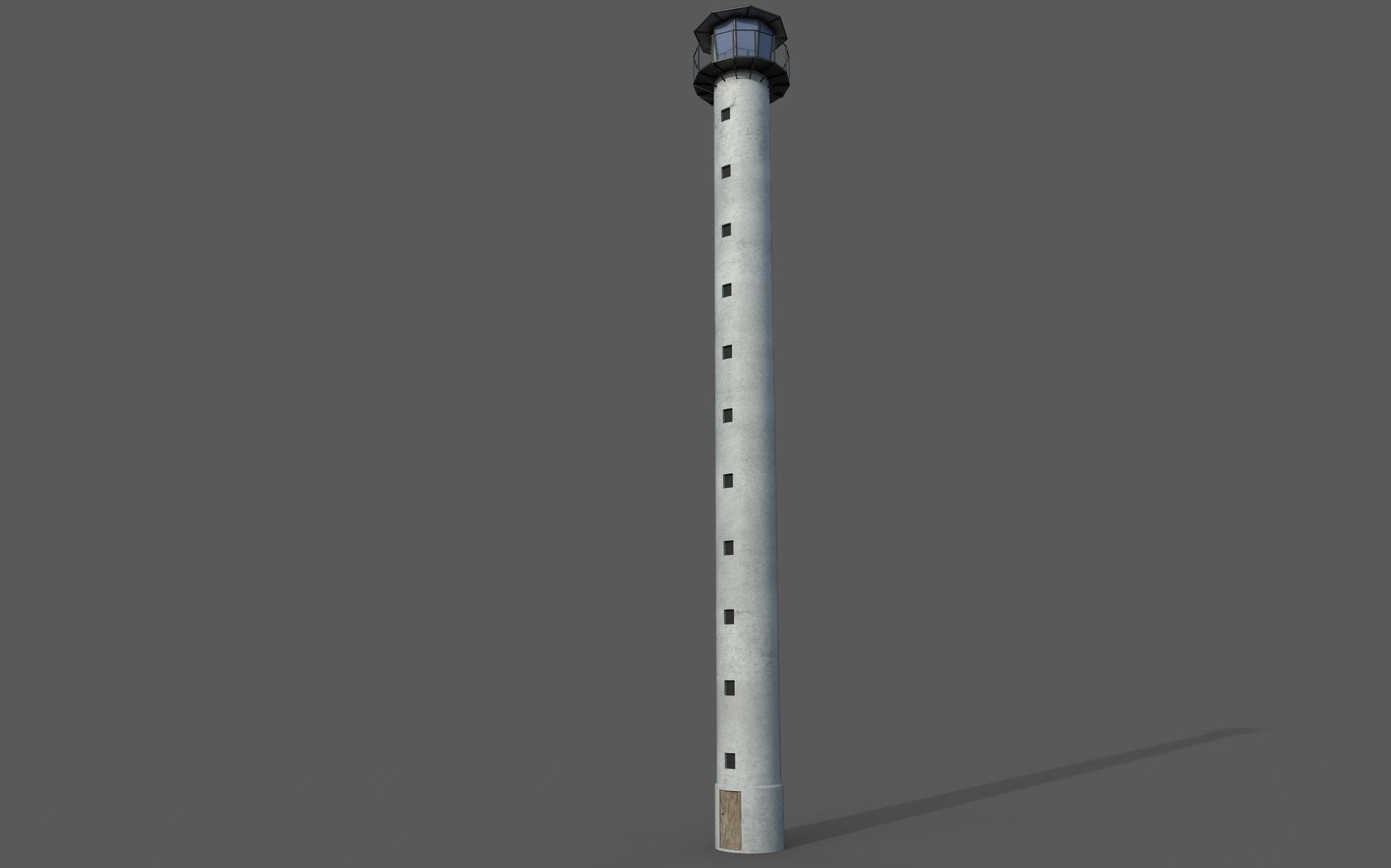 Lookout tower high sightseeing or lighthouse Low-poly 3D model_2
