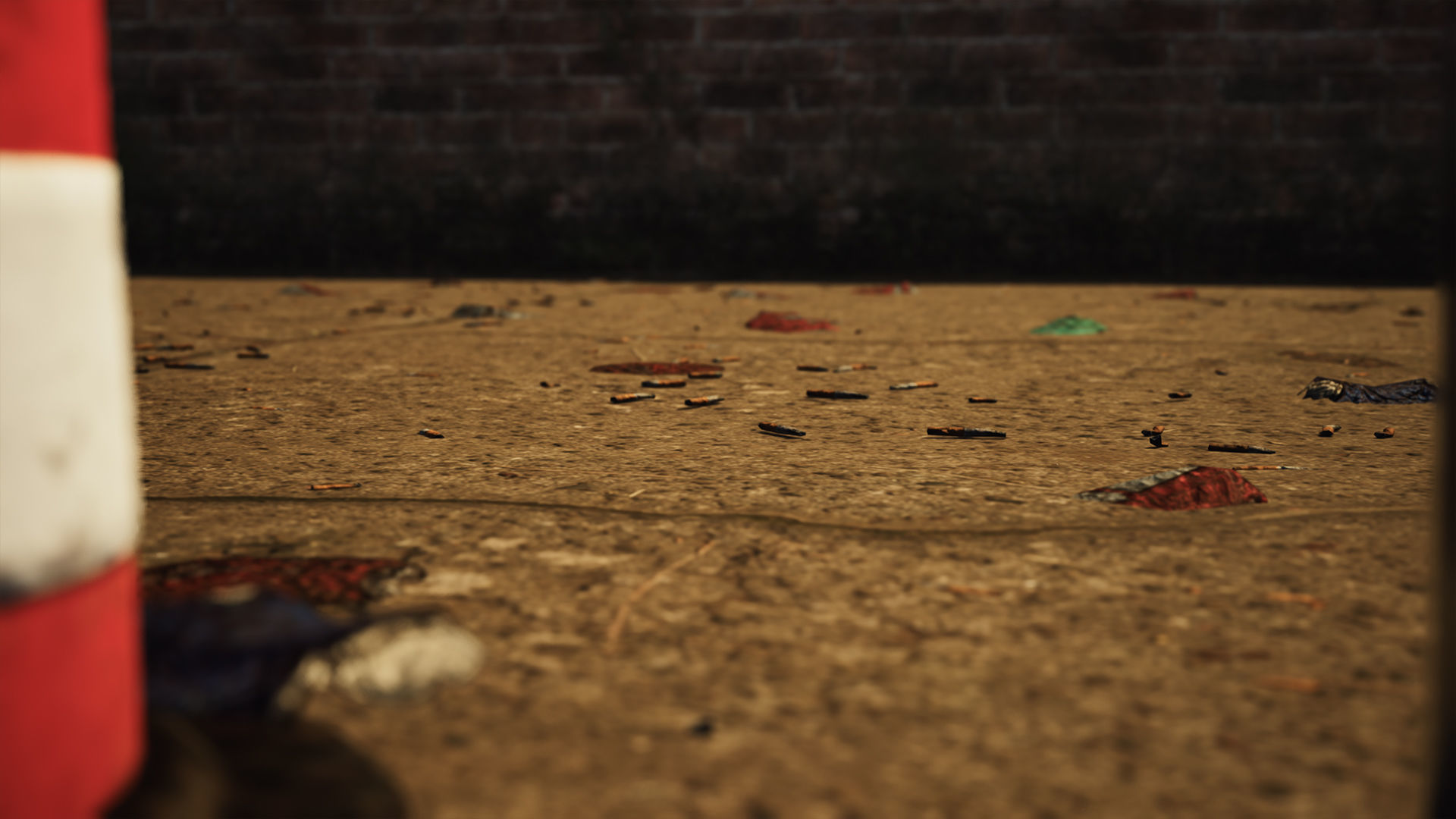 Sidewalk Trash - Cigarettes Masks Gum Cans Low-poly 3D model_4