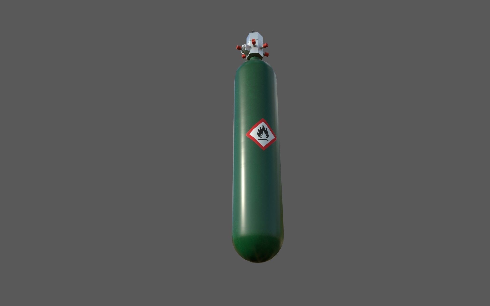 Oxygen tank Low-poly 3D model_2