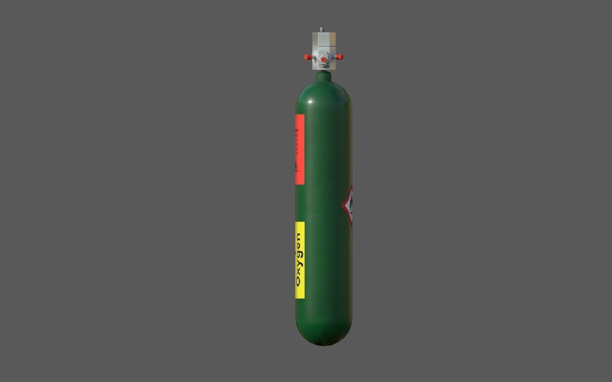 Oxygen tank Low-poly 3D model_5