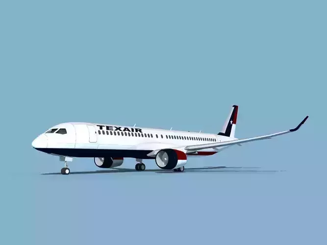 Airbus A220-300 Texair 3D model