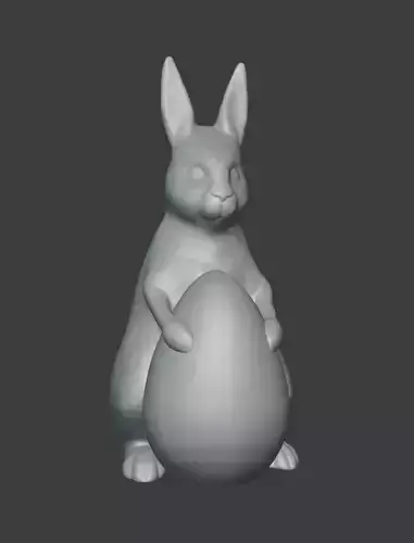 Bunny rabbit on egg
