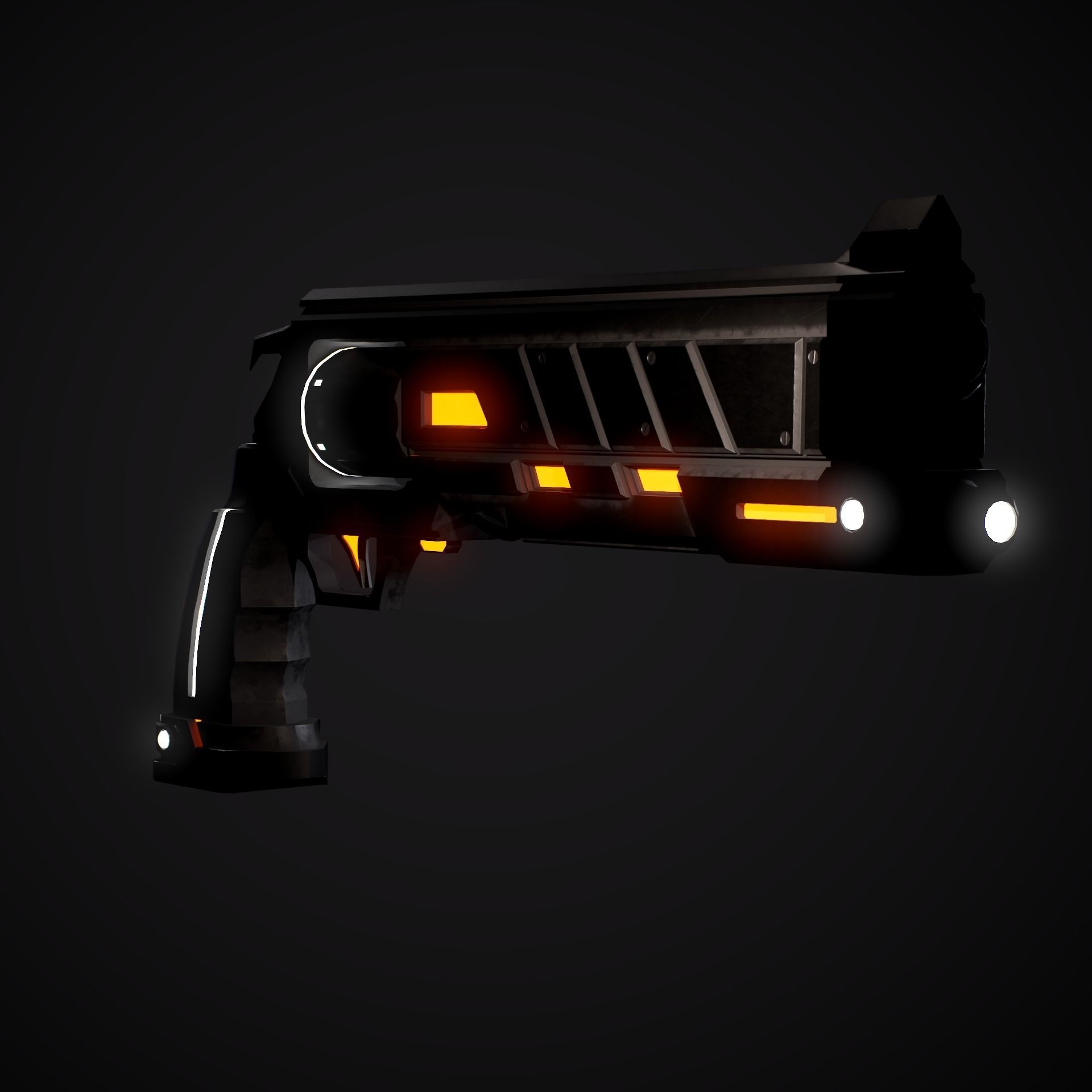 Magnetic Revolver Game Ready Low-poly 3D model_6
