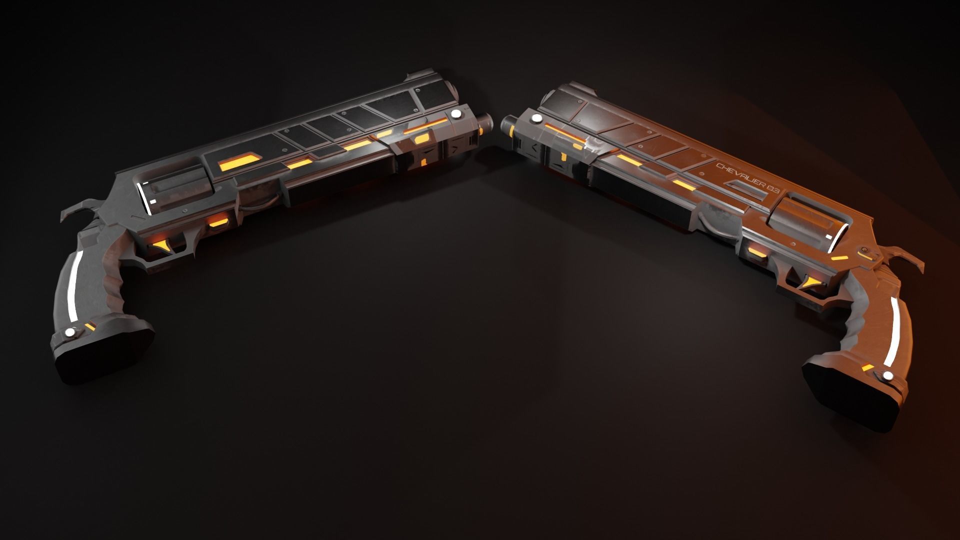 Magnetic Revolver Game Ready Low-poly 3D model_12