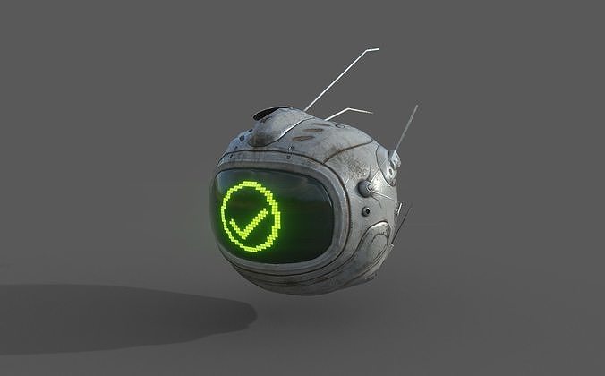SciFi Futuristic drone robot 3D Low-poly 3D model