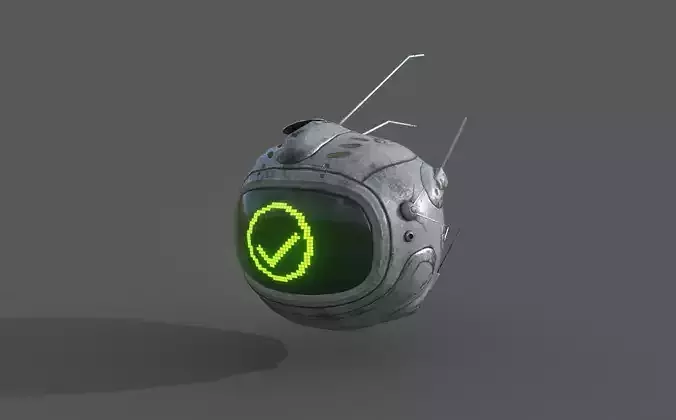SciFi Futuristic drone robot 3D Low-poly 3D model
