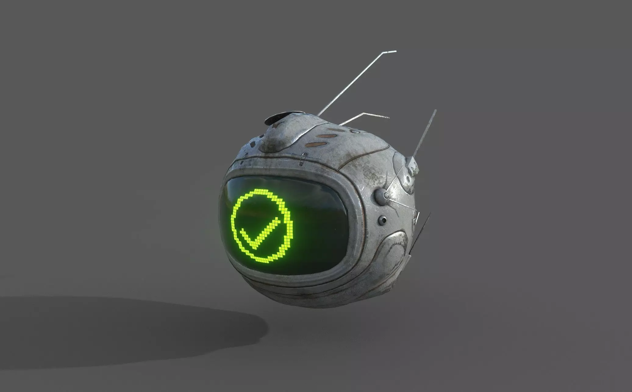 SciFi Futuristic drone robot 3D Low-poly 3D model_0