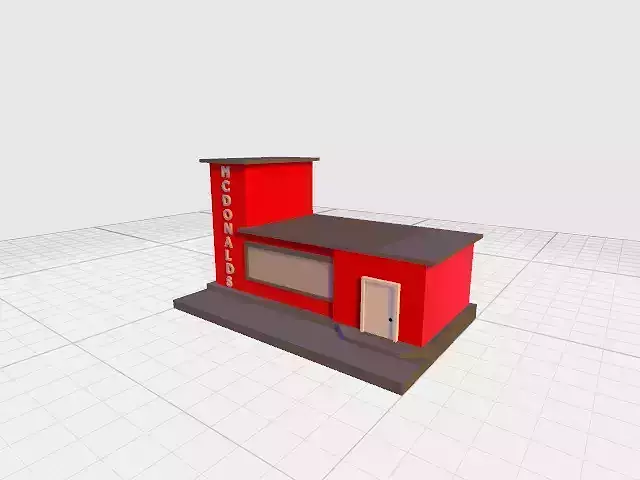 Toy slash Cartoon model of McDonalds