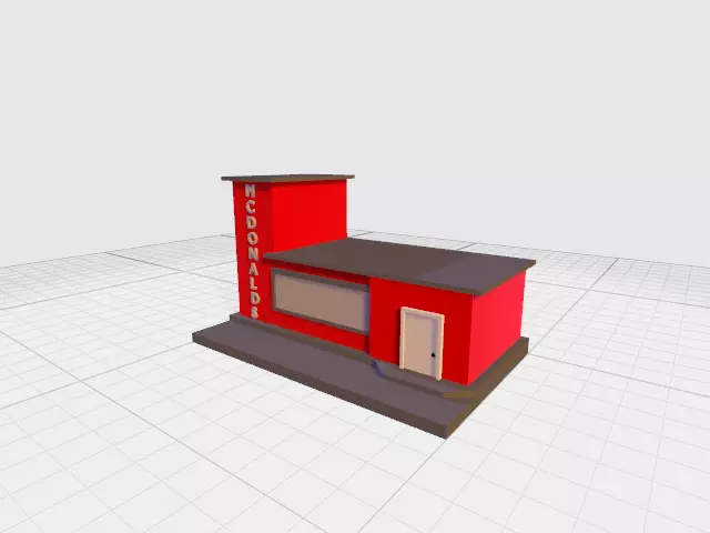 Toy slash Cartoon model of McDonalds Free low-poly 3D model_0