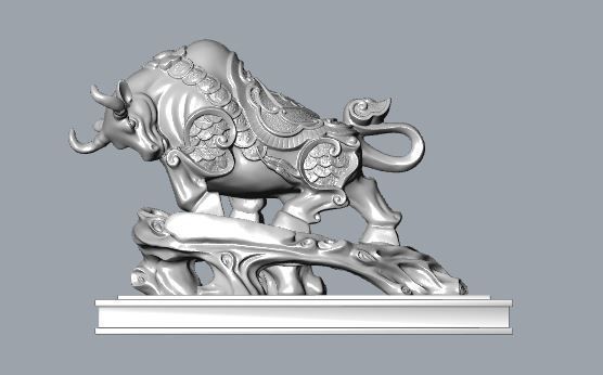 buffalo statue 3d 3D print model_3