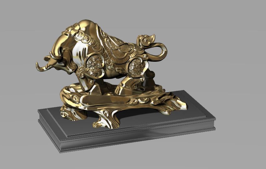 buffalo statue 3d 3D print model_9
