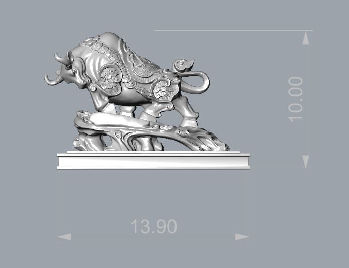 buffalo statue 3d 3D print model_4