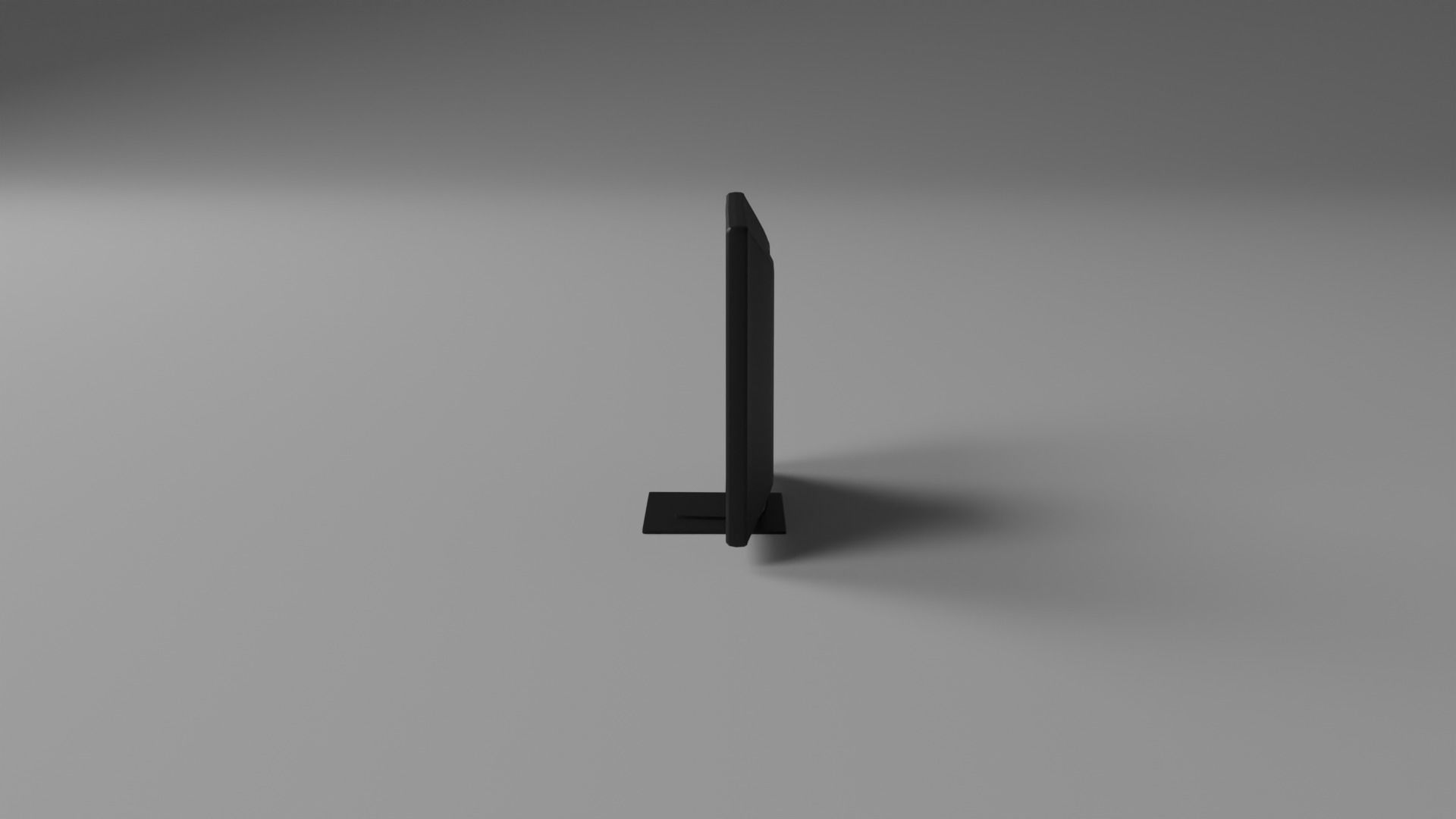 Large Black Desktop Monitor Low-poly 3D model_4