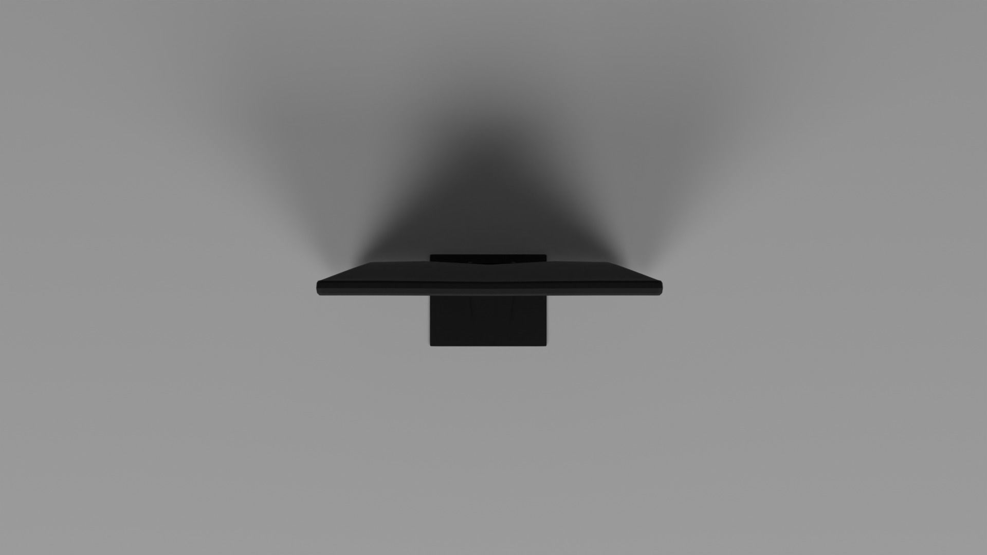 Large Black Desktop Monitor Low-poly 3D model_3