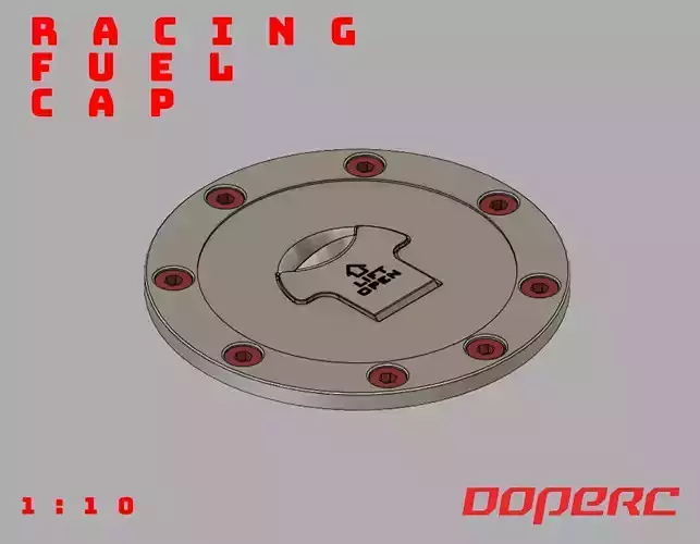 1to10 RC Scale  Racing Fuel Cap  3D print model