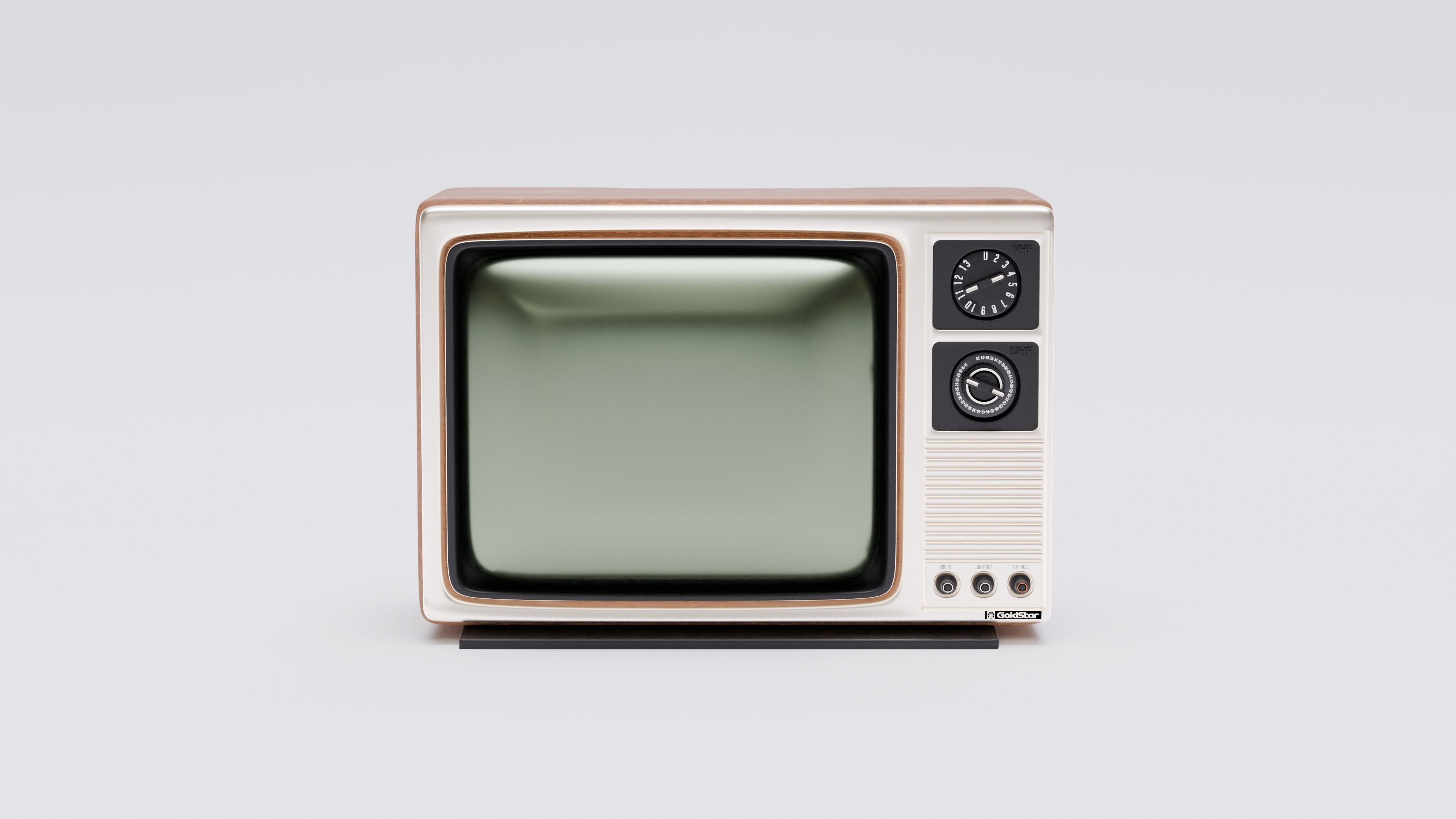 Retro 80s CRT Television GoldStar BMR  3D model_1
