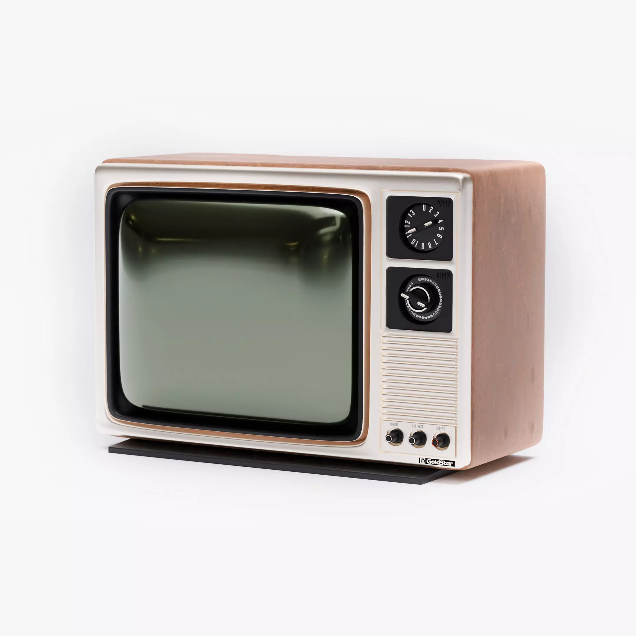 Retro 80s CRT Television GoldStar BMR  3D model_0