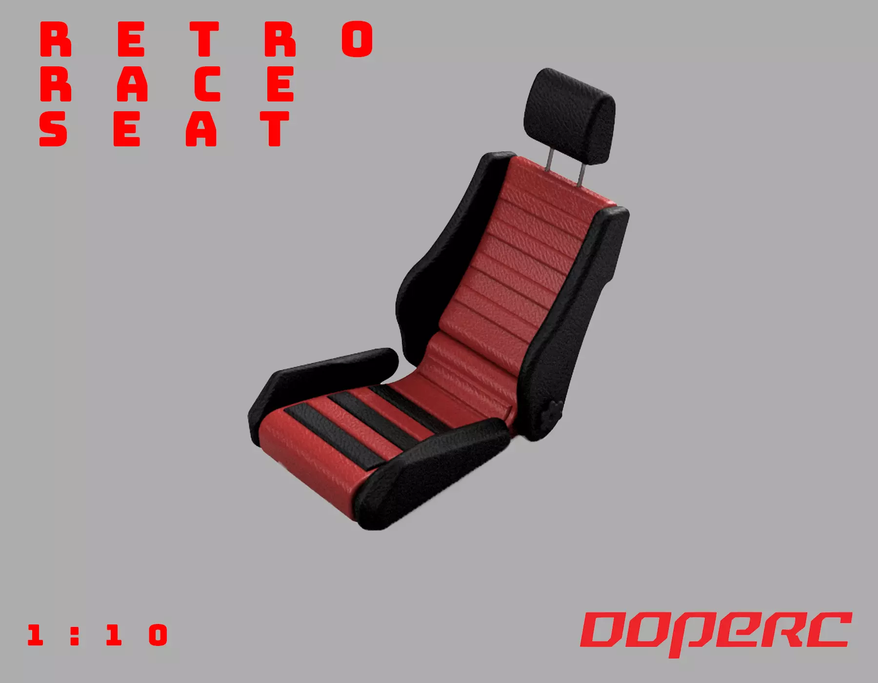 1to10 RC Retro Race Seat 3D print model_0