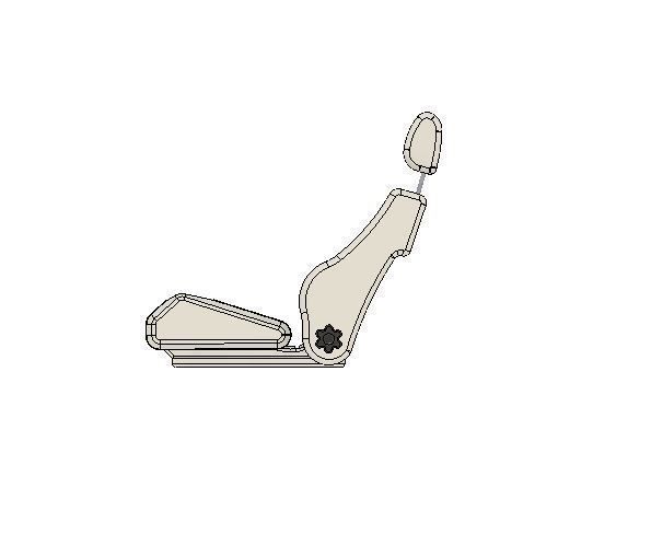 1to10 RC Retro Race Seat 3D print model_5